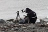 Filming penguins
